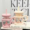 Taza Nueva para Remover Taza de Plástico Oficina Separación de Té y Agua Nuevo Café Resistente a Altas Temperaturas Remover Té con Popote