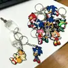 Llavero Creativo de Dibujos Animados de Sonic, Lindo Llavero Colgante de Muñeca de Goma Suave para Parejas, Bolso, Coche, Pequeño Regalo