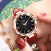 Comercio Exterior Transfronterizo Reloj de Mujer Estudiante Moda Versión Coreana Esfera con Números Romanos Cuarzo Correa de Cuero Dropshipping Venta al por Mayor Mixta