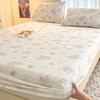 Lençol de Cama Ajustado de Veludo Coral Leite Espesso de Inverno Peça Única Colcha com Forro de Lã Protetor de Colchão Simmons Quente Conjunto de Três Peças