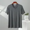 Camiseta de Verano con Cuello en V para Hombre, Modal Delgado, Cómoda, Holgada, Casual, Ropa para el Hogar, Se Puede Usar Afuera