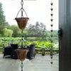 Corrente de Chuva Metálica Criativa Calha de Beiral Estoque Pontual Decoração de Pátio Coletor de Água da Chuva de Ferro Forjado Tubo de Descida