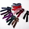 Lazo de Cinta Qiyue Flocado Anillo para el Cabello Lazo de Terciopelo Moda Combinable Anillo para el Cabello de Mujer Flor para el Cabello 30 Colores