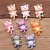 8 Cores 15*29mm Acessórios de Resina DIY Pingente Charm Animal Gatinho Desenho Animado Fofo Acessórios de Joalheria