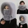 Gorro de Ciclismo de Invierno a Prueba de Viento y Frío, Protección para los Oídos al Aire Libre, Máscara Facial Engrosada con Forro de Felpa Cálido y Calentador de Cuello, Gorro con Capucha Integrada