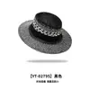 Sombrero de Paja de Ala Ancha de Moda para Mujer, Estilo Nuevo de Verano para Viaje, Sombrero de Copa Plana, Sombrero de Playa para Vacaciones en la Costa, Sombrero de Sol con Protección Solar