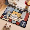 Alfombrillas de baño de tierra de diatomeas absorbentes alfombrillas para puerta de baño alfombrillas antideslizantes alfombra de baño de dibujos animados para baño