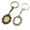 Llavero de Piedra del Tiempo 25*18mm Base para Llavero DIY Personalizado Colgante Creativo de Aleación Base Anillo de Metal Llavero Conmemorativo