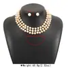Juego de Collares Gargantilla Corta Versátiles de Perlas Artificiales para Bodas Transfronterizas, Juego de Collares Gargantilla Exagerados y Elegantes, Exquisitos Accesorios de Banquete