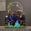 Adorno de Acuario de Escritorio con Agua Corriente, Pecera de Circulación Automática