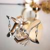 Sandalias de Pedrería Outfit de Verano para Mujer Punta Cuadrada Punta Abierta Sexy Cristal Transparente Tacón de Aguja Tacón Alto Chanclas Zapatos de Mujer
