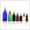 Botella de vidrio marrón para aceite esencial 5ml-100ml botella con gotero botella de bola rodante botella de vidrio verde botella de vidrio azul sub-botella