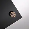 Broche Cisne Redondo de Comercio Transfronterizo, No se Desvanece, Broche Personalizado de Aleación de Zinc Incrustado con Diamantes, Colgante de Accesorio de Broche de Alta Gama