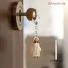 Colgante Plano de Acrílico para Coche, Colgante para Llaves, Colgador de Mochila, Niña Pequeña Levantando Pesas y Cachorro, Nuevo Modelo Transfronterizo