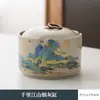Cenicero Madaochenggong para Uso en Casa con Tapa, Contenedor a Prueba de Viento para Residuos de Té, Juego de Té para Coche, Accesorios para Ceremonia del Té, Contenedor de Residuos de Té