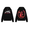 Cruzamento de Fronteiras Novo Europeu e Americano Hellstar Hell Star Marca da Moda Moletom com Capuz Letra Estampa Retro Solto para Homens