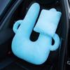Artefacto para dormir de larga distancia coche almohada en forma de U multifuncional linda almohada de felpa para coche cojín protección para el cuello almohada de protección para el cuello del coche