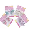 Faixa de Cabelo de Acrílico com Laço para Primavera e Verão, Corda Dupla Fofa para Meninas que Não Machuca o Cabelo, Acessórios de Cabelo com Elástico Envolto para Crianças