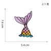 Pegatinas de tela autoadhesivas de fábrica, pegatinas bordadas de cola de sirena de colores, parches de dibujos animados de vida marina, venta al por mayor de Zhang Zai