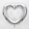 Marco de Fotos Hueco con Forma de Corazón con Globo de Moño Globo de Papel de Aluminio Globo de Cumpleaños Decoración para Fiesta Infantil Accesorios para Fotos Decoración