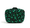 Bolsas de Noche con Incrustaciones de Diamantes Transfronterizas Listas para Enviar, Bolsos de Diamantes de Estuche Duro Metálico Hueco, Vestidos de Banquete de Comercio Exterior