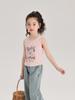 Ropa de Verano para Niñas Momo Ropa Infantil Casual Tirantes 2024 Nuevo Verano Estilo sin Mangas Letras de Dibujos Animados Cuello Redondo Chaleco