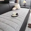 Fornecimento exclusivo transfronteiriço: Almofada de Sofá de Couro com Corduroy de Fileira Reta, Almofada de Assento Plush de Peça Única Fixa Antiderrapante, Capa de Sofá