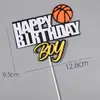 Decoración para Pastel de Escena de Baloncesto Accesorios Muñeco Deportivo Infantil Zapatos de Dunk Enchufe de Cesta Inserto