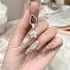 Brillante Collar de Estrella para Mujer, Lujo Ligero Zircón Súper Brillante Pentagrama Cadena para Clavícula, Diseño Único, Versátil para el Viaje Diario