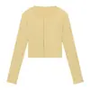 Conjunto de dos piezas de verano: camisola a rayas personalizable, cárdigan corto femenino ajustado, chaqueta de manga larga