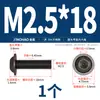 Tornillos de Acero Inoxidable 304 Cabeza Redonda Hexagonal con Arandelas M2M2.5M3M4M5M6M8M10