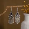Pendientes Geométricos de Flor Europeos y Americanos Transfronterizos para Mujer, Estilo Étnico Retro, Temperamento Artístico, Pendientes de Borla Personalizados, Venta al por Mayor de Joyería