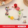 Pulsera Creativa Dulce y Juguetona de Dopamina para Niñas, Pulsera Versátil y de Moda con Cuentas de Manzana y Estrella, Accesorio de Mano de Alto Valor