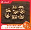 Accesorios para Joyería de Cobre Fundido DIY 15mm Tapas de Flor de Cobre Fundido Accesorios para Pasadores de Pelo con Borlas Estilo Retro Nacional Estilo Étnico