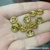 Grânulos de barril finamente trabalhados em cobre puro com incrustações, grânulos espaçadores, motivos de leão e dança do leão, pulseiras, colares e pingentes de miçangas feitos à mão para DIY