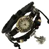 Reloj de pulsera de cuero genuino directo de fábrica, reloj decorativo vintage de piel de vaca, pulsera de cuentas, joyería Yiwu al por mayor