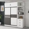 Instalação de pacote guarda-roupa casa quarto porta de correr moderno simples armário de armazenamento armário de armazenamento armário quarto de aluguel guarda-roupa grande