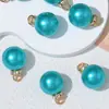 Contas soltas de acrílico com pentagrama pixelado galvanizado colorido, pingentes de pérola de imitação, contas de Natal, pingentes feitos à mão para DIY