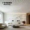 Panel de pared de yeso para lobby de oficina comercial minimalista moderno, relieve de paisaje GRG, yeso natural, pared de fondo ignífuga, hecho a medida