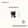 Gato Negro Pequeño Enojado Imagen Protector de Cable de Datos Acrílico 2D, Antirotura, Datos para Teléfono Móvil Tipo-C