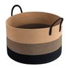Pucao Cesta de Lavandería Grande Plegable para Juguetes Cesta de Almacenamiento de Cuerda de Algodón Trenzado Cesta de Almacenamiento Simple Cesta de Lavandería con Asa