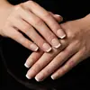 Uñas Portátiles Estilo Francés Rosa Nude Europeo y Americano para Nuevo Producto Transfronterizo Arte de Uñas Cortas Mate Esmerilado Pegatinas de Uñas Postizas