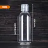 Atacado Em Estoque Garrafas Plásticas Transparentes Flip-Top 30ml 50ml 100ml Tampa Borboleta Garrafas Dispensadoras de Líquido Cosmético