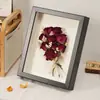 Marco de Fotos de Flores Secas Huecas Materiales DIY, Marco de Conservación de Espécimenes Hecho a Mano Tridimensional, Marco de Flor de Rosa de Gama Alta Regalo para el Día de San Valentín
