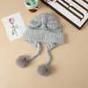Lindo Gorro de Felpa de Oso para Mujer en Otoño e Invierno Forrado de Polar y Engrosado Cálido Gorro Lei Feng a Prueba de Viento Protección para las Orejas Gorro Baotou Gorro Pulóver