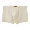 Cueca Boxer Masculina de Malha de Seda Gelada Respirável Antibacteriana Cintura Média Tamanho Plus Venda Quente Transfronteiriça Venda Direta da Fábrica Atacado