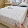 Juego de Sábana Bajera Ajustable Estampada Hilo Puff, Amigable con la Piel y Suave, Protector de Colchón de Cobertura Total, Juego de Tres Piezas