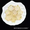 24mm gelatina flor de cuenco de cinco pétalos bronceado dos colores hecho a mano diy accesorios para joyería en línea rojo transmisión en vivo suministro en stock