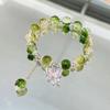 Pulsera de Mariposa Amor Flor Otoño Nueva Pulsera de Cristal de Mariposa para Mujer, Diseño de Nicho, Estilo Ins, Joyería de Pulsera para Estudiante de Alta Gama