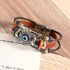 Pulsera Creativa de Moda para Hombre Pulsera Bohemio de Aleación Turquesa Diseño de Nicho Pulsera Retro